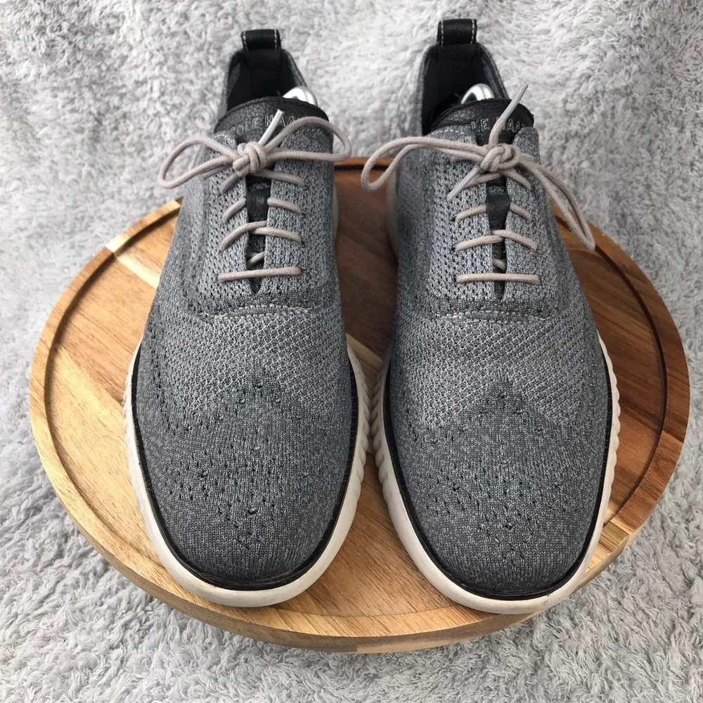 Cole Haan 2.Zerogrand Stitchlite Oxford Mens‎ 11M Gray Knit Derby Dress Sneaker